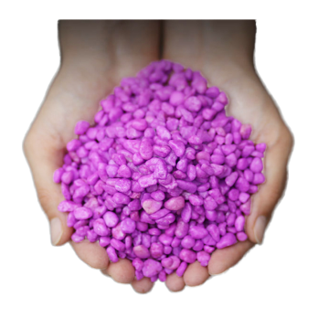 Purple Dyed Gravel: River Stones for Landscaping, Aquariums & Gardens