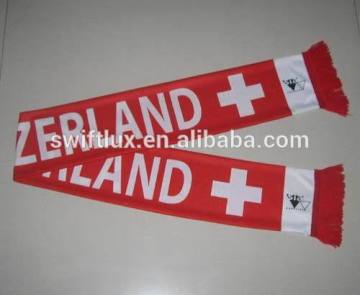 printed satin mens mini sport scarf for world cup,football team scarf