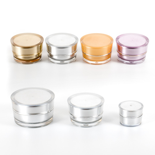 Großhandel Hautpflege 5ml 10 ml 25ml 30ml leerer Kunststoff UV Matt Gold Arclylic Face Creme Jar Kosmetik