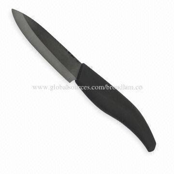 3-inch ceramic knife, black blade, ABS + TPR color handle, outstanding sharpness