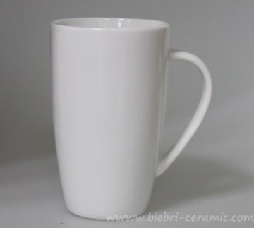Opportunità di decalcomania di logo di alta qualità Design personalizzato stampabile Plain Super White Tall Porcelain tazze