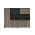 European style office use boss room golden eucalyptus foshan factory wood file cabinet