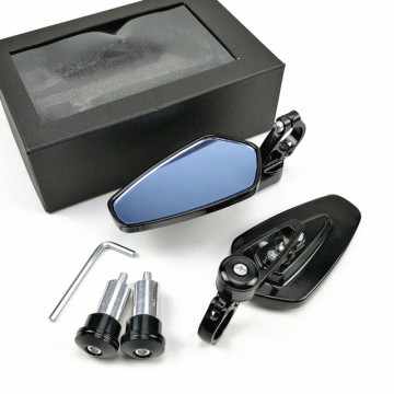 7/8" 22mm CNC Motorcycle Rearview Mirrors - Universal Clear Glass Scooter Mirror Accessory