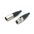 Male Female Soldering Mini XLR Microphone Cable Connector