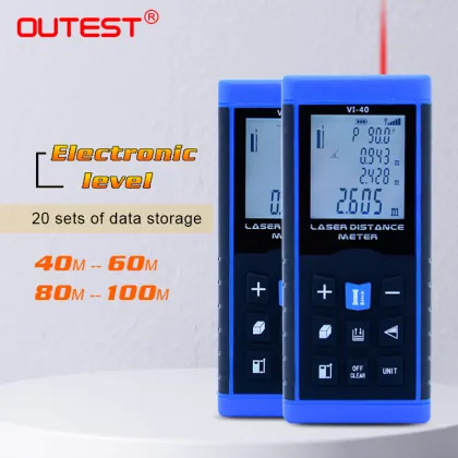 OUTEST Digital Distance Meter Laser Rangefinders Lazer Distance Meter 40/60/80/100m Measurement Laser Electronic Level Version