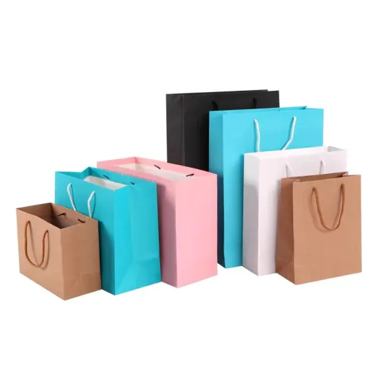 Strong Kraft Paper Carrier Bags with Elegant Design