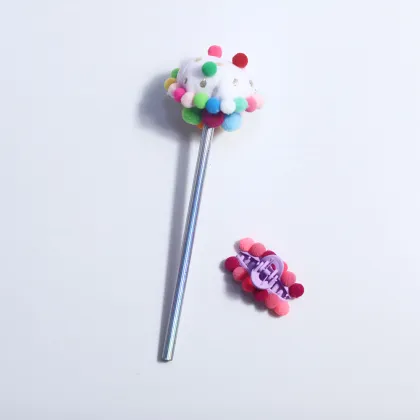 Factory new pompom net headwear 3 pieces