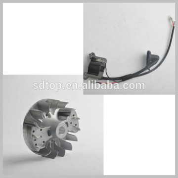 Magneto rotor and ignition stator for brush cutter TB430 engine