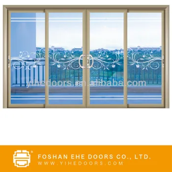 Beautiful wood frame sliding glass door for interior/exterior