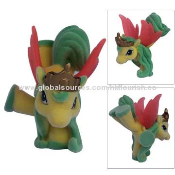 Flocked grey horse with wings made in China with lower price