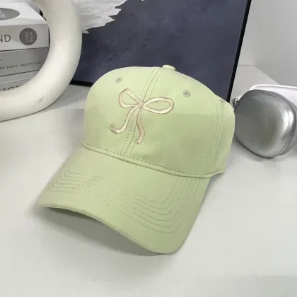 2024 Wholesale Women's Bow Embroidery Cap - All Match Spring Hat