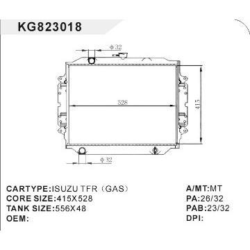 auto radiator car:ISUZU TFR(GAS)