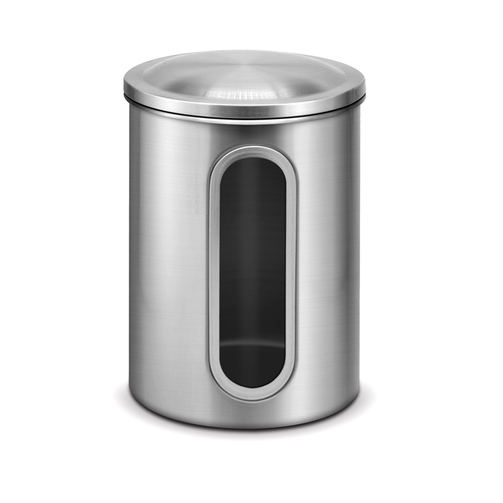 brushed finish food canister