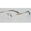 Designer Rimless Titanium Small Rectangle Glasses