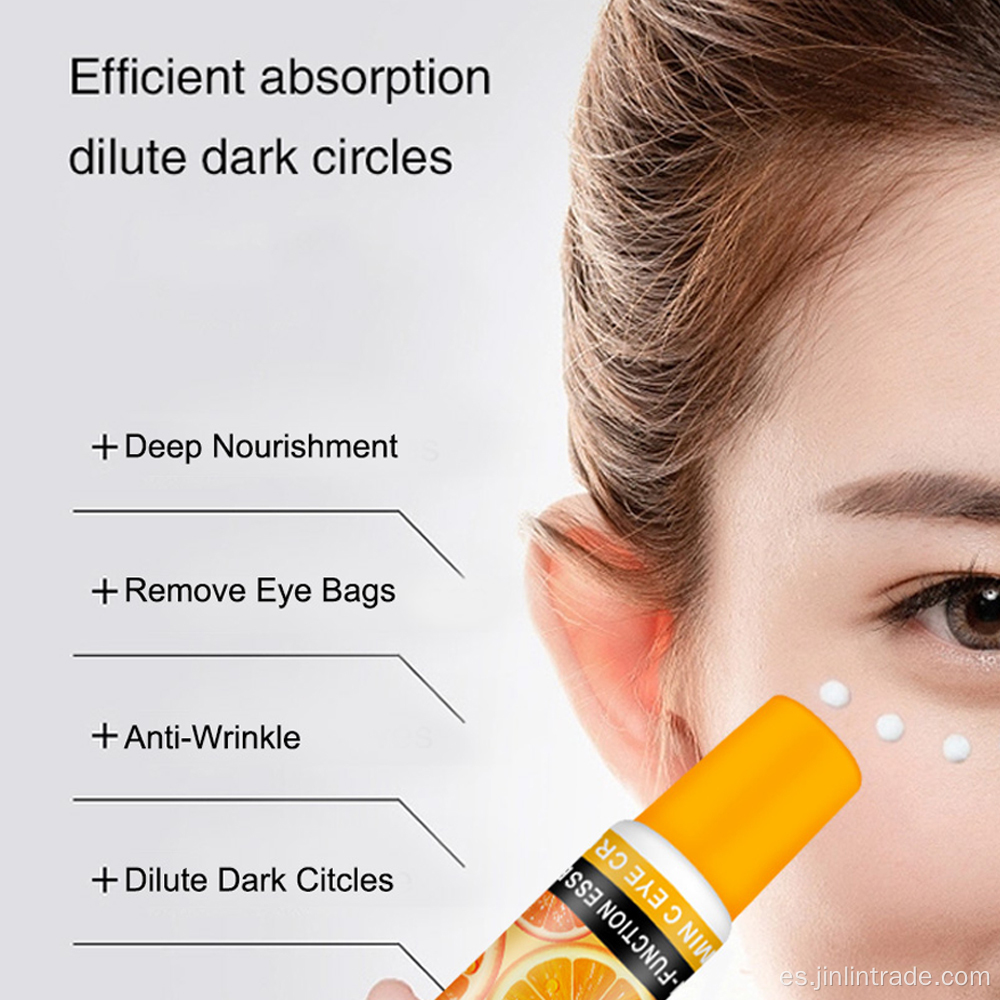Retire la crema de reparación de ojos antihrinking de los círculos oscuros