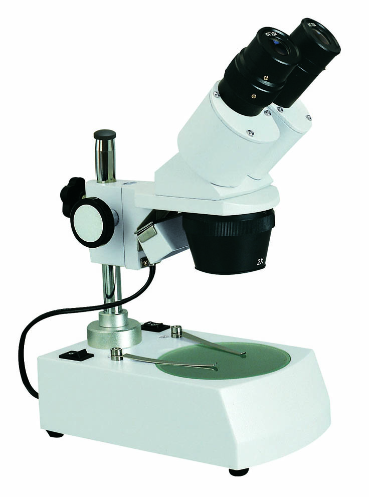 Microscope de jumelles C-2D, microscope stéréo à longue distance de travail avec LED 3W, microscope mobile