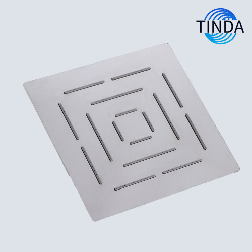 正方形と反転したキャラクタートップスプレーシャワーヘッド