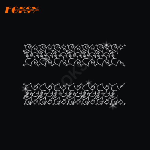 Regular polygon bow rhinestone transfer motif