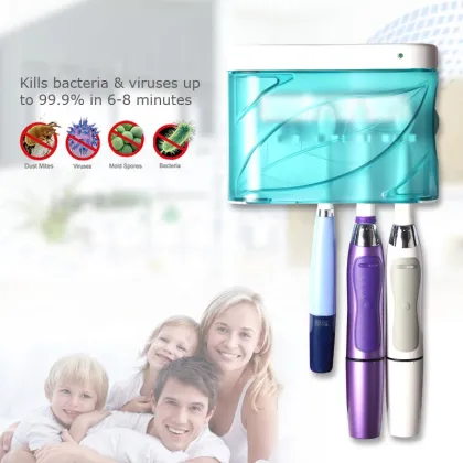 Seago UV LED Light Sanitizing Rechargeable Toothbrush Sterilizer - Perfect for Family Use