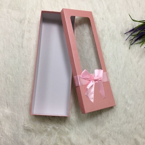 Gift Box Flowers Decor with Window Wedding Packaging