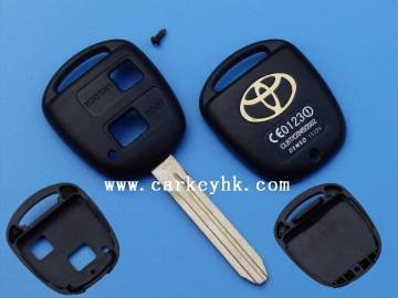 Hot sale Toyota 2 buttons shell with TOY43 blade with smart key toyota