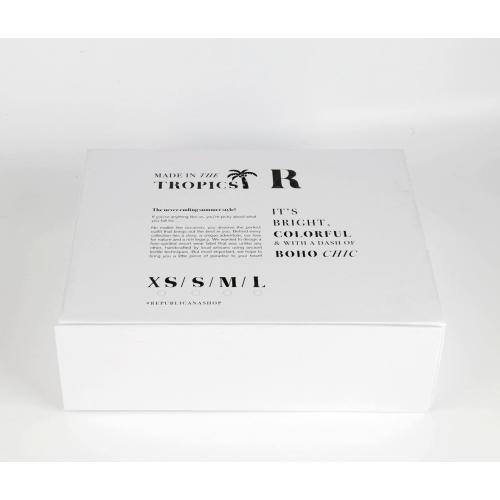 Luxury custom cardboard magnetic closure white gift box