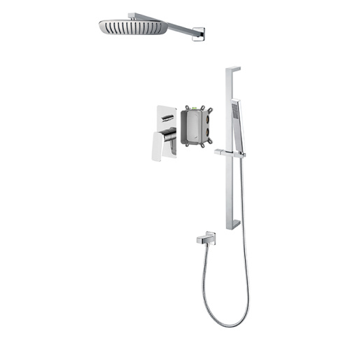 Black Matte Brass Shower Set For Bathroom