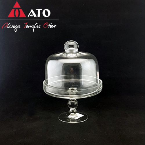 Clear cake stand with Lid glass household container