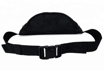 Durable black polyester outdoor custom waist bag