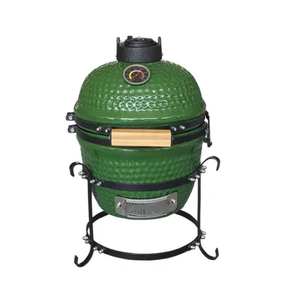 SEB KAMADO 13 inch green color barbecue egg grill bbq Ceramic charcoal mini kamado joe