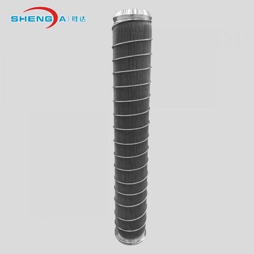 Pleated sintered ने कताई पोलीमेरिज़ेशन फिल्टर तत्व महसूस किया