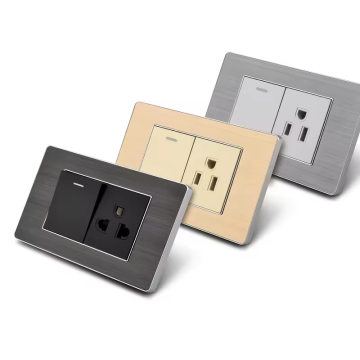 Wyłącznik przycisku elektrycznego amerykańskiego z przyciskiem z gniazdami ściennymi typu USB i ukrytych paneli komputerowych
