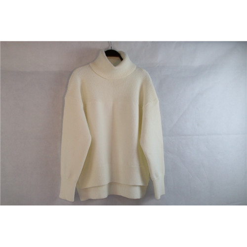 Wholesale White Oversize Turtleneck Sweaters