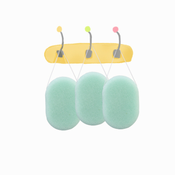 Custom Green Oval Shape Konjac Sponges
