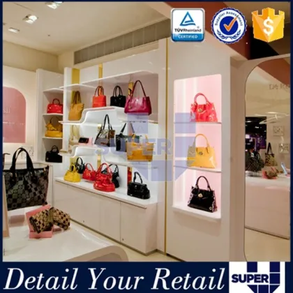 Brand retail lady bag store supplies furniture display shelf supplies
