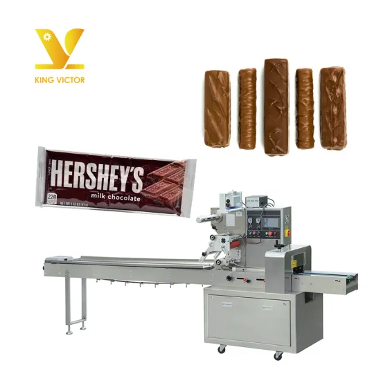Automatic Flow Pack Protein Nutritional Chocolate Bar Wrapping Machine