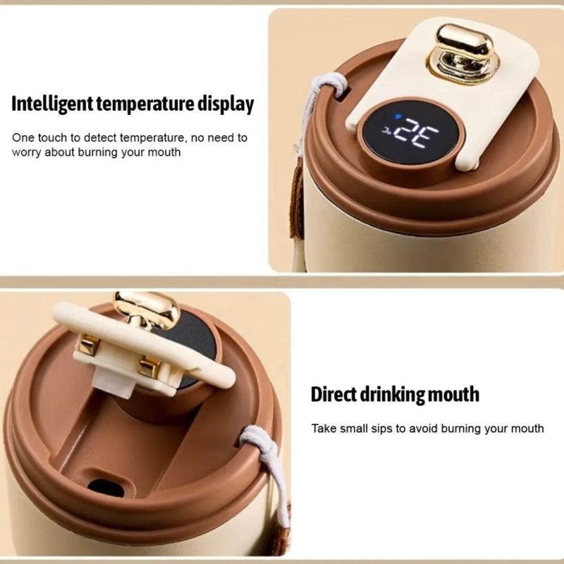 Temperature-Measuring High-Quality Insulated Water Bottle