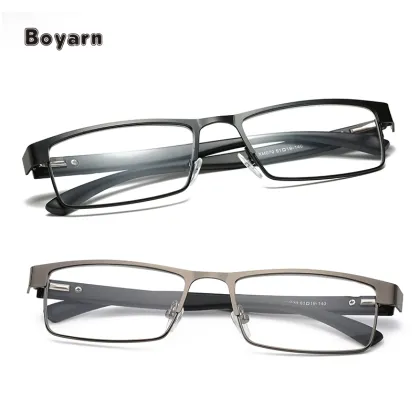 Boyarn Metal Optical Frame for High Nose Bridge - Foster Grant Mens Reading 1.75
