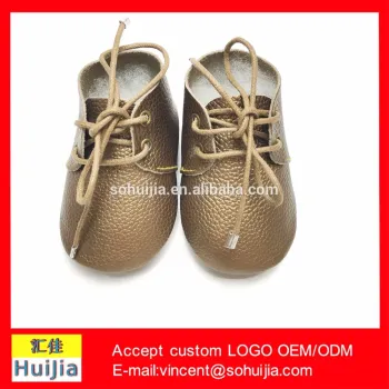 Alibaba top products unique popular gold color Soft sole leather moccasin shoes baby oxford shoes with kids shoes
