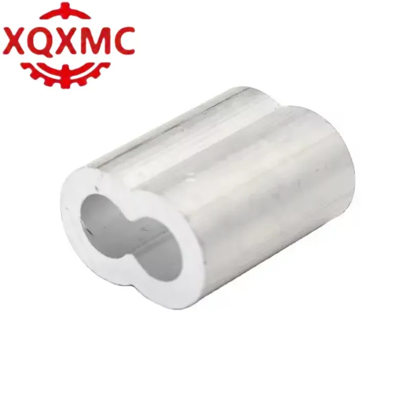Double Cable Crimps Sleeves 8-Shaped US Type Hourglass Aluminum Cable Ferrule