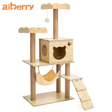 Modernes Katzen-großes kletterndes Kratzbaum-Turm-Haus