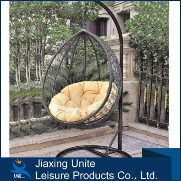 2016 UNT-H-605 Factory direct outdoor polyrattan hanging chair/hanging egg chair