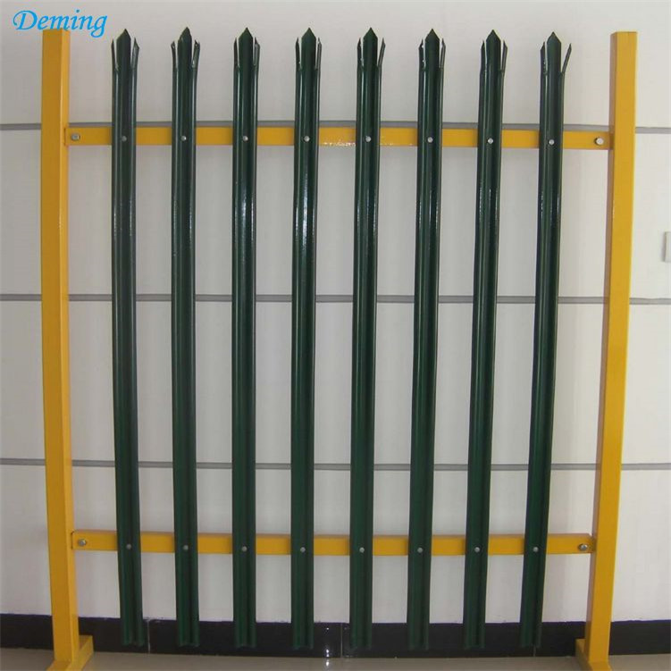 Euro ornamental galvanised powder coated steel picket palisade fence