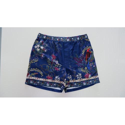 Country Road Cotton Beach Pant Navy blue men's beach shorts in vintage print Manufactory