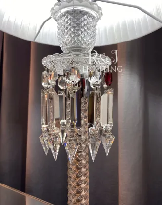 Luxury Baccarat Crystal Hotel Bedside Home Decor Desk Table Lamps