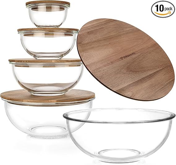 Stackable and space saving nested glass bowl