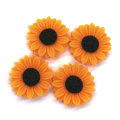 Sunflower Shaped Resin Cabochon Flat Back Beads Spacer For Handmade Craftwork Decoration Spacer Room Ornaments