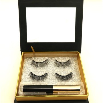 Synthetic mink lashes 100% mink fur eyelash with magnetic eyeliner