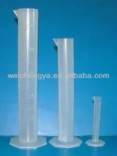 Laboratory plastic measuring cylinder with spout /PP measuring cylinder