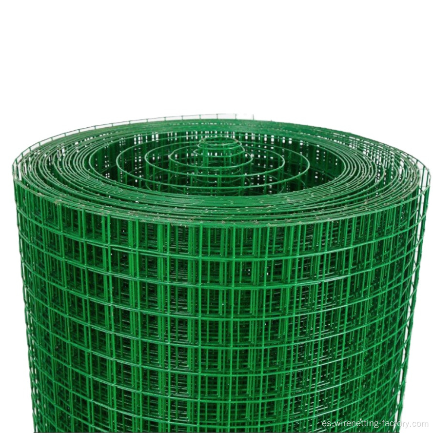 malla de alambre de hierro soldado galvanizado con recubrimiento de PVC verde PVC